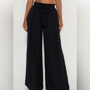 Fashion Nova Black Wide-Leg Pants